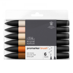 WINSOR & NEWTON PROMARKER BRUSH 6 SKIN TONES