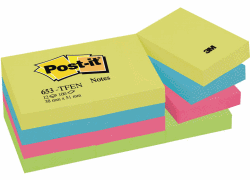 POST-IT 3M 653 BLOCK 38X51MM, 12/FP