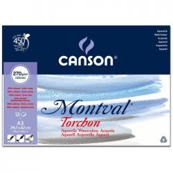 CANSON AKVARELLBLOCK MONTVAL 270GRAM