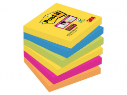 3M POST-IT 654 SUPERSTICKY 76X76MM 6-FÄRGER