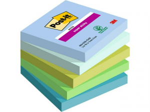 3M POST-IT 654 SUPERSTICKY 76X76MM OASIS 5-FÄRGER