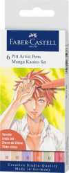 FABER-CASTELL RITPENNSET PITT ARTIST MANGA 6 KAOIRO