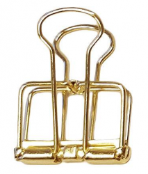 PAPPERSKLÄMMA FOLDBACK GULD SMALL