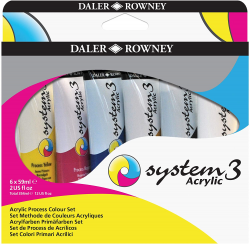 AKRYLFÄRG SYSTEM 3 6X59 ML ACRYLIC PROCESS COLOR-SET