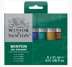 WINSOR & NEWTON WINTON OLJEFÄRGSET 6 X 21ML