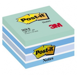 NOTES POST-IT KUB 76X76MM BLÅ/VIT