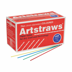 ARTSTRAWS PAPPERSRÖR TUNN, BLANDADE FÄRGER 450 ST