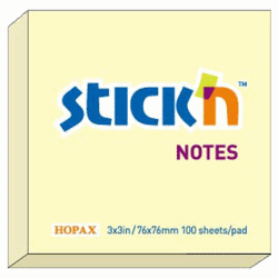 NOTES BLOCK 76X76MM, GUL