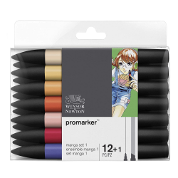 WINSOR & NEWTON PROMARKER 12-SET MANGA EXPANSION SET 1