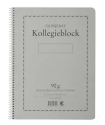 KOLLEGIEBLOCK A4 90G 70 BLAD OLINJERAD