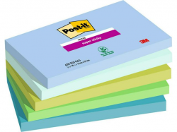 3M POST-IT SUPERSTICKY 76X127MM OASIS 5-FÄRGER