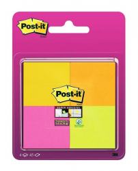 POST-IT 4-FÄRGER 47,6X47,6MM, 4 ST/FRP