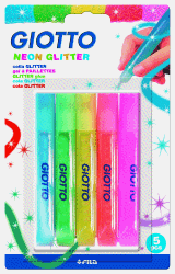 GIOTTO GLITTERLIM 5-PACK NEON