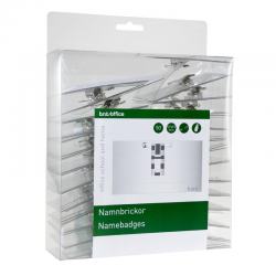 NAMNSKYLTAR, KLÄMMA OCH NÅL 57X91MM, 50-PACK