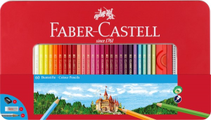 FABER-CASTELL REDLINE HEXAGONAL METALLETUI 60-SET
