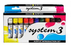 DALER ROWNEY SYSTEM 3 INTRO AKRYLFÄRGSET 10X22ML