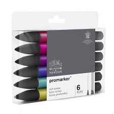 WINSOR & NEWTON PROMARKER 6 RICH TONES