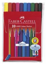 FABER CASTELL FIBERPENNA GRIP COLOUR, 10-SET