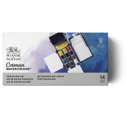 AKVARELLSET COTMAN FIELDBOX 12-SET