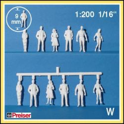 MODELLFIGURER 1:200 GÅENDE 24 ST