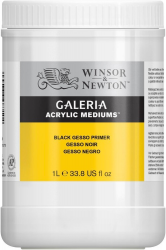 W&N GALERIA BLACK GESSO PRIMER 1 L