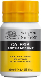 W&N GALERIA BLACK LAVA TEXTURE GEL 250 ML