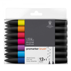 WINSOR & NEWTON PROMARKER BRUSH 12 VIBRANT TONES