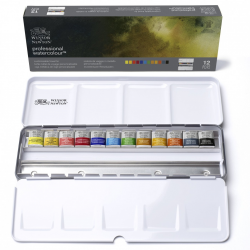 WINSOR & NEWTON AKVARELLFÄRG-SET BLACK BOX 12-SET