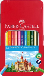 FABER-CASTELL REDLINE HEXAGONAL METALLETUI 12-SET