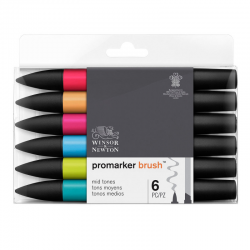 WINSOR & NEWTON PROMARKER BRUSH 6 MID TONES