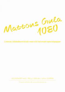 MATTONS GULA SKISSBLOCK 1080 A4