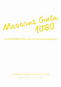 MATTONS GULA SKISSBLOCK 1080 A2