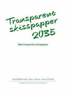 TRANSPARENT SKISSBLOCK, 30G PAPPER