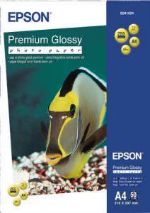 BLÄCKSTRÅLEPAPPER EPSON PREMIUM GLOSSY A4 50-PACK