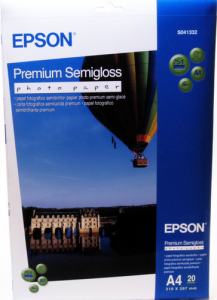 BLÄCKSTRÅLEPAPPER EPSON PREM SEMIGL. A4 20-PACK