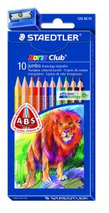 STAEDTLER NORIS CLUB TREKANTFÄRGPENNOR JUMBO 10-SET