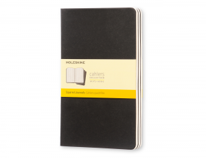 MOLESKINE CAHIER RUTAD SVART 3-PACK